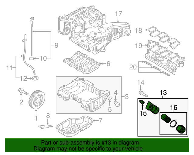 20162024 Hyundai Oil Filter Housing 263003LAA0 OEM Parts Online