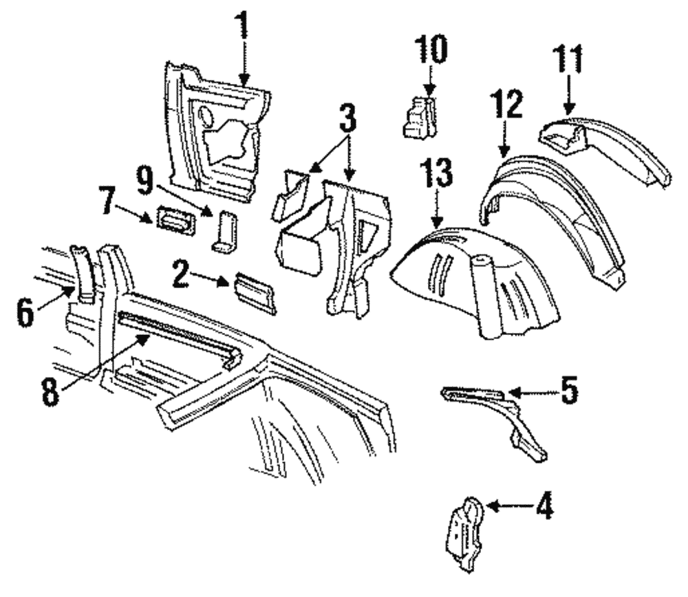 Filler, Rear W/Hpnl - GM (12503819)