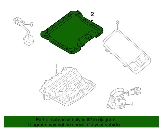 20152020 Nissan Rogue Overhead Console Mount Bracket 264395HA0A