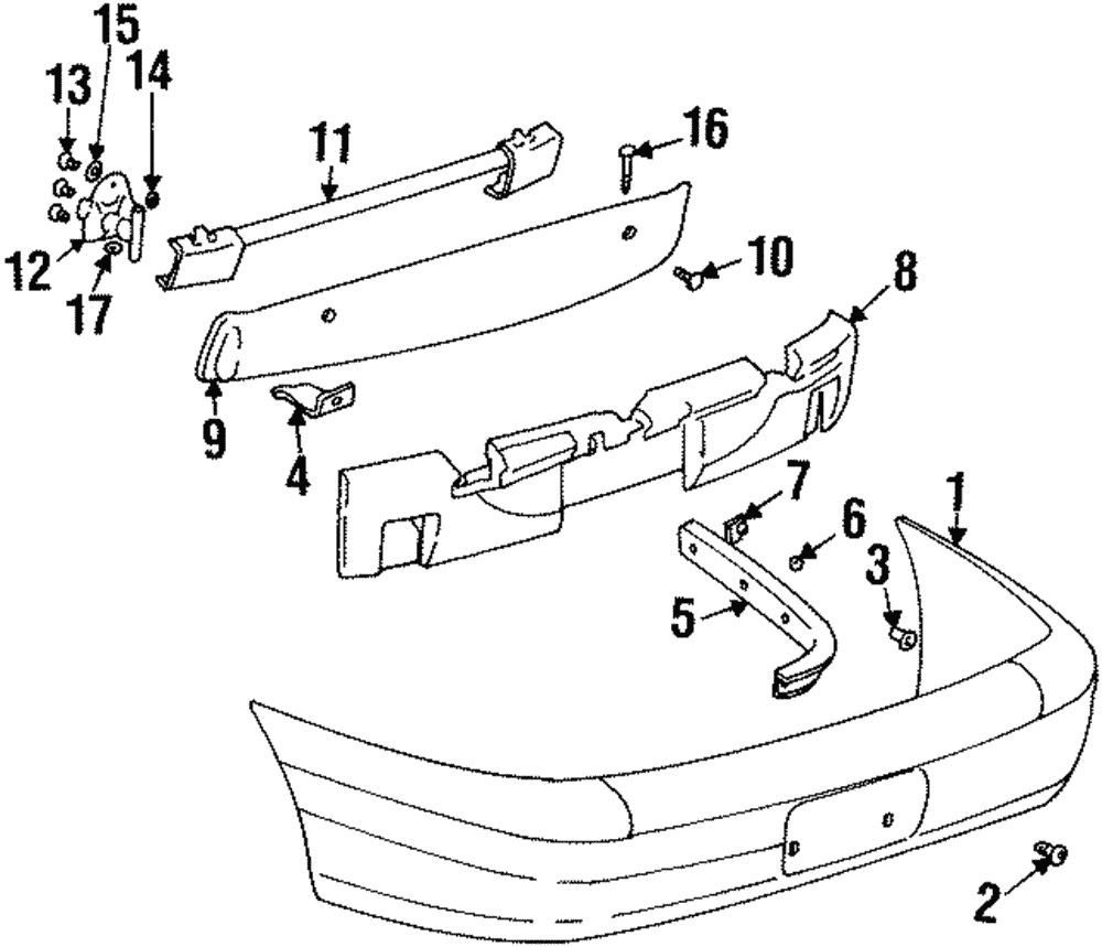 Retainer, Rear Bpr Imp Bar Pin - GM (90563338)
