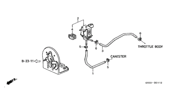1998 Honda Accord Exhaust System Diagram