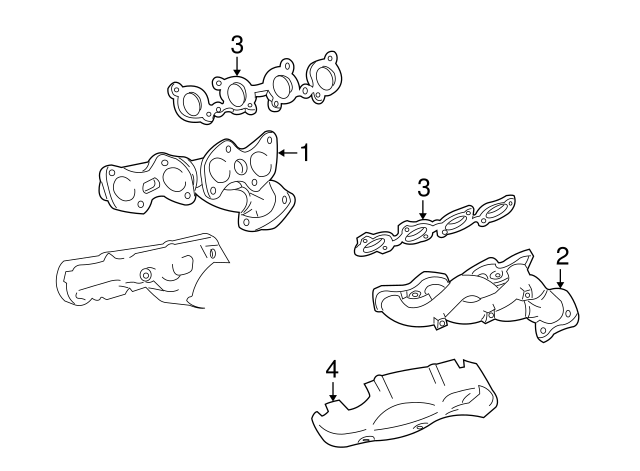 For Toyota Genuine Exhaust Manifold Right 1710450200