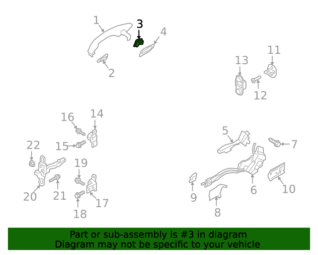 82652S1000 Exterior Door Handle Cover 20192023 Hyundai Santa Fe