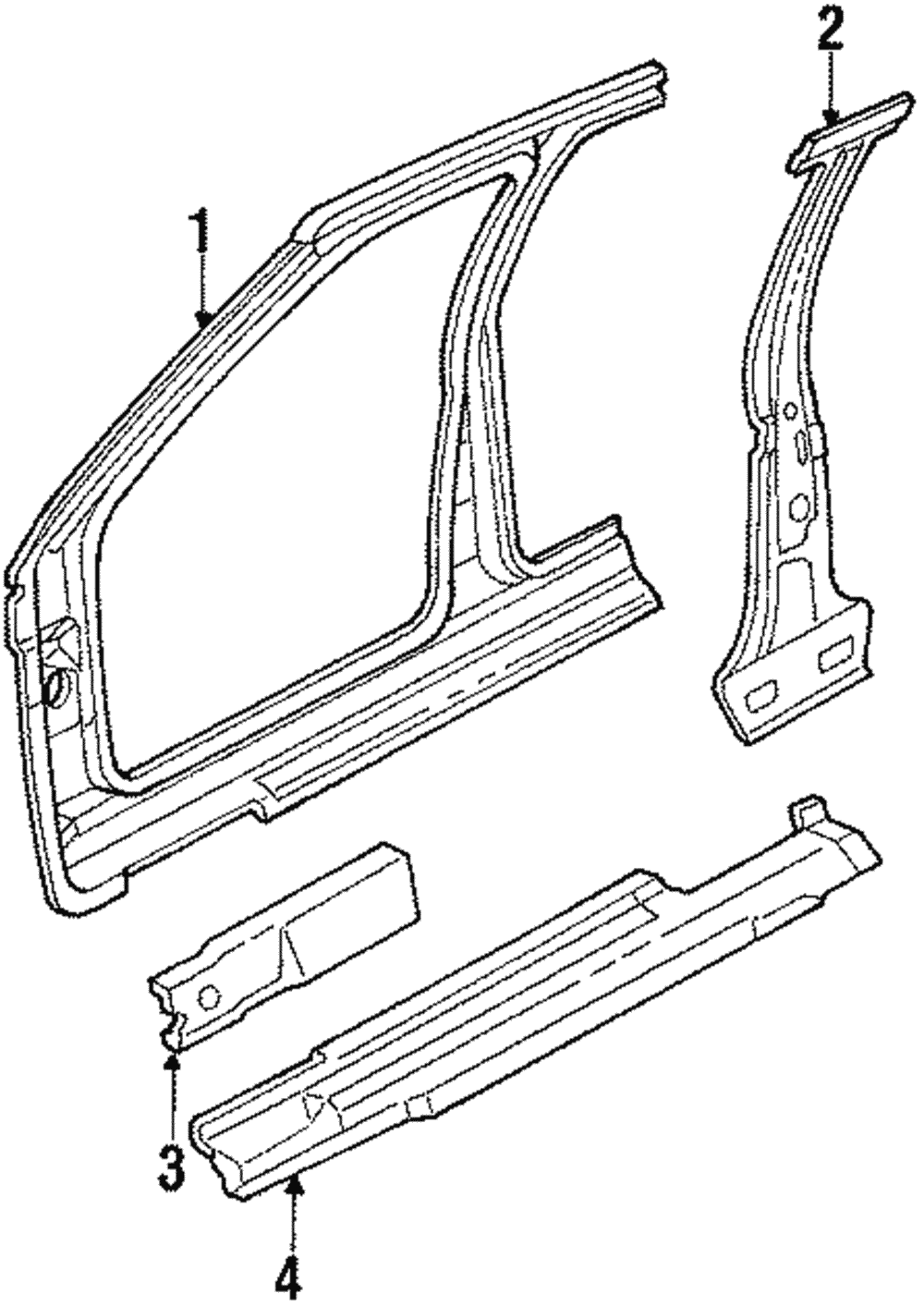 Outer Rocker Panel Reinforcement - GM (20551098)