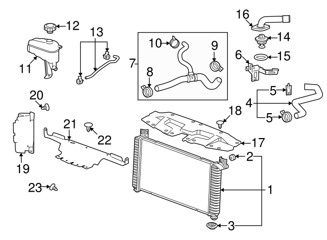 GM OEM Radiator-Side Baffle Right 15915520
