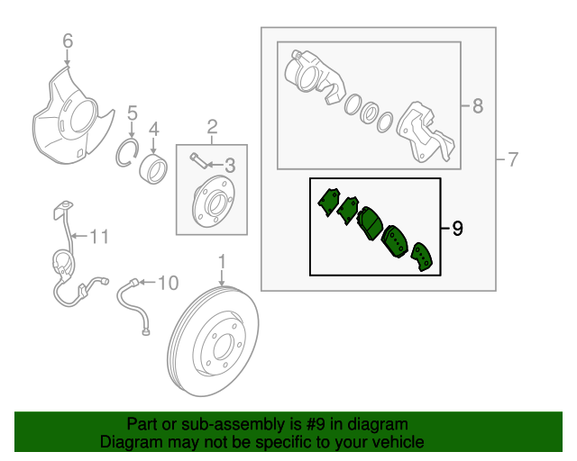 581013QA10 Brake Pads 20112014 Hyundai Sonata World OEM Parts Hyundai