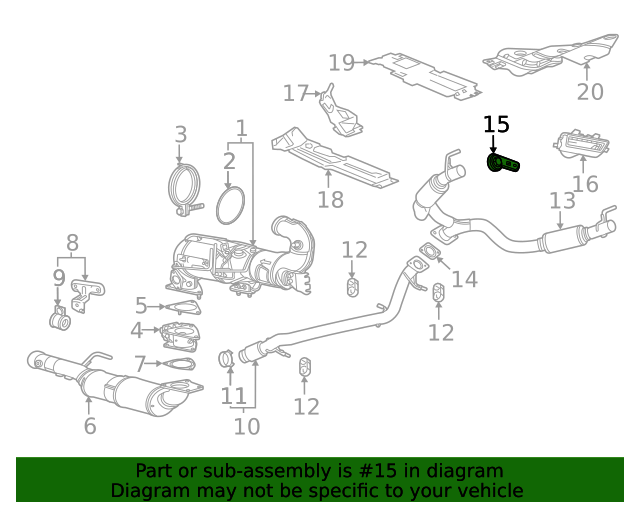 20212023 GM Rear Muffler Hanger 84976677 GM
