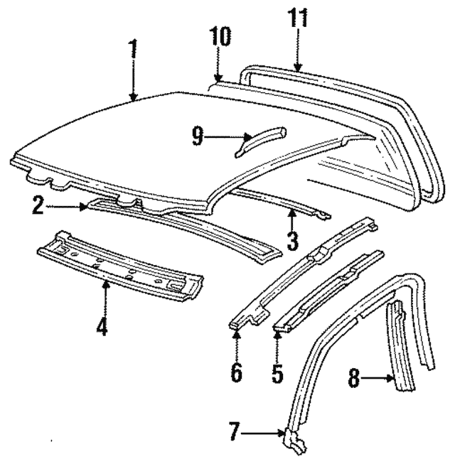 1992-1998 GM Drip Weather-Strip 22583898 | GM Parts Center 
