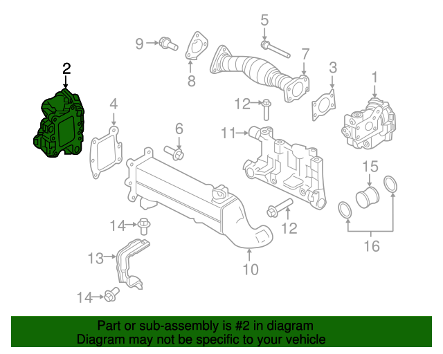 20162019 Nissan TITAN XD Egr Valve 14710EZ49BRE Nissan Parts Plus