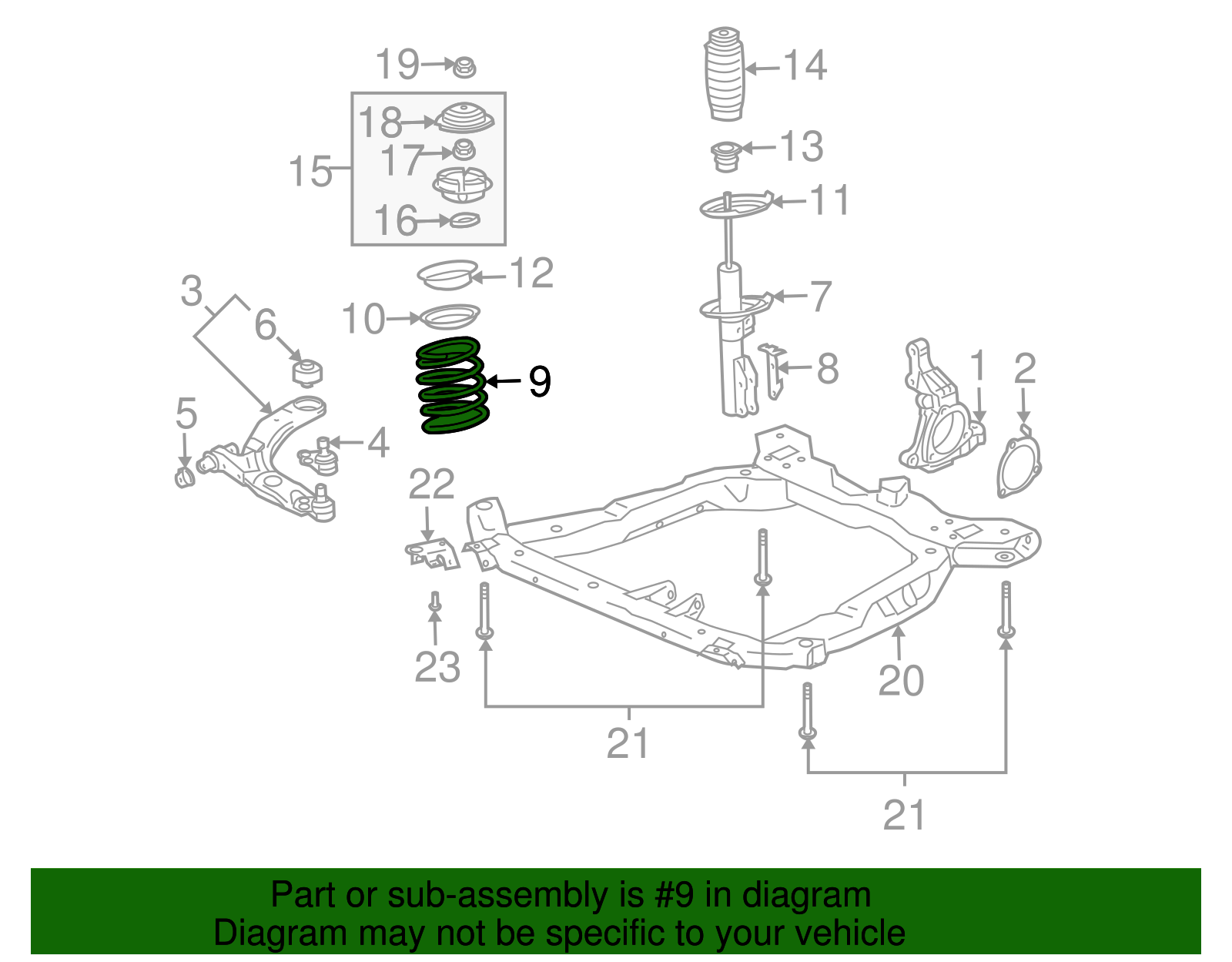 Spring, Front - GM (10382250)