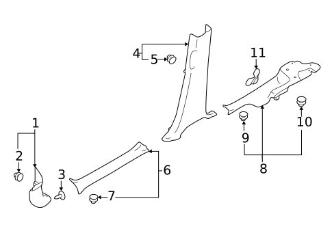 Interior Trim - Pillars for 2020 Subaru Ascent #1