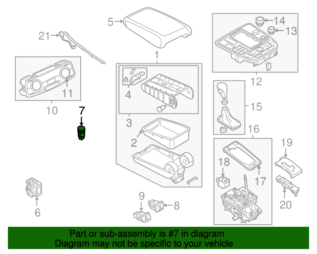 4G1905217D Start Button 20132018 Audi Audi OEM Parts