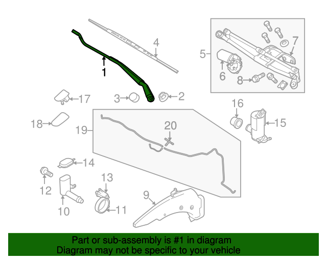 20102013 Ford Transit Connect Wiper Arm BT1Z17527A