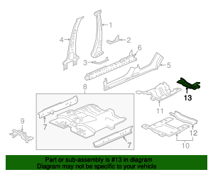 74620-T7X-A00 - Floor Pan Crossmember 2016-2020 Honda HR-V ...