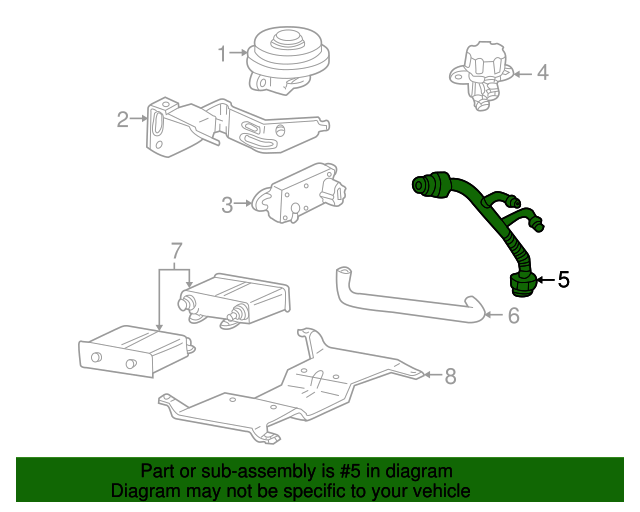 19951997 Ford Explorer Egr Tube F57Z9E470C Blue Springs Ford Parts