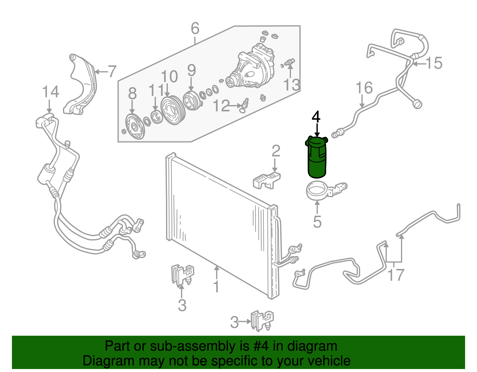 Air Conditioning Accumulator - GM (1132766)