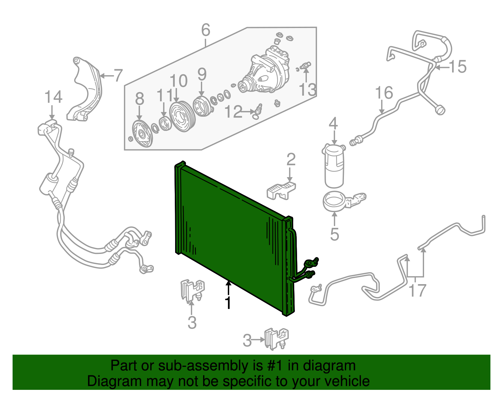 Condenser Assembly, A/C - GM (52486810)
