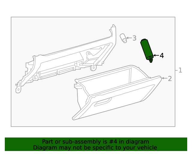 20122024 Toyota Genuine Toyota Glove Box Damper/Shock (fits many see