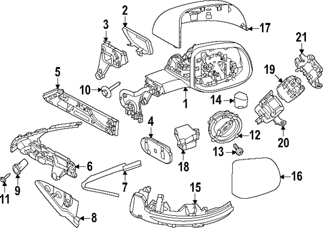 Genuine OEM Door Mirror Trim Ring Part# LR186586 Fits 2023 Land 