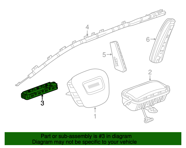 Driver Side Instrument Panel Lower Airbag 85105993 GM Parts Online