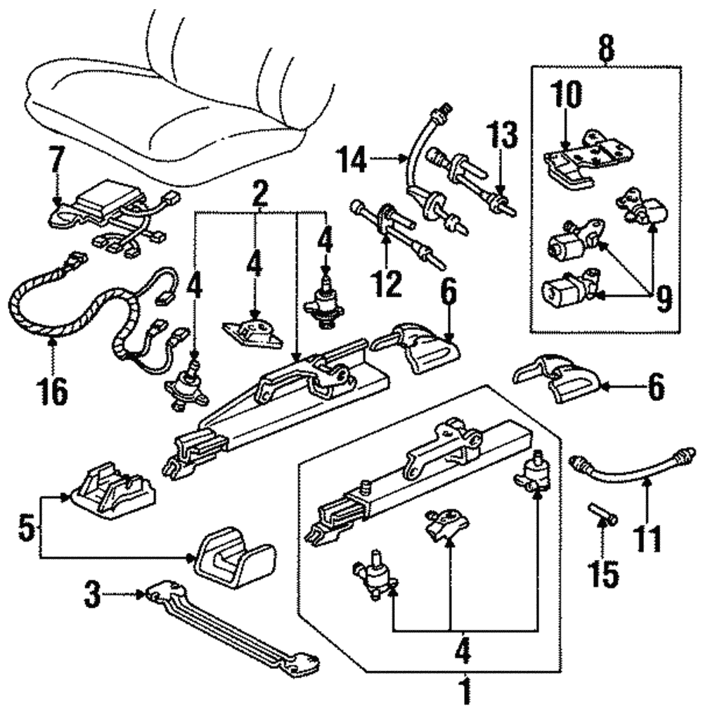 Harness Assembly-D/Seat 6-Way - GM (12120191)