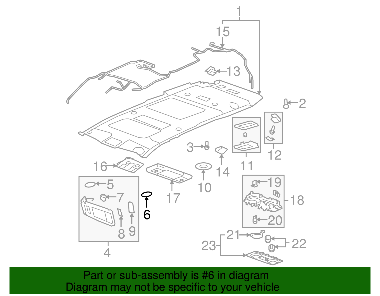 Shale Sunshade Retainer Bolt Cover - GM (84397339)