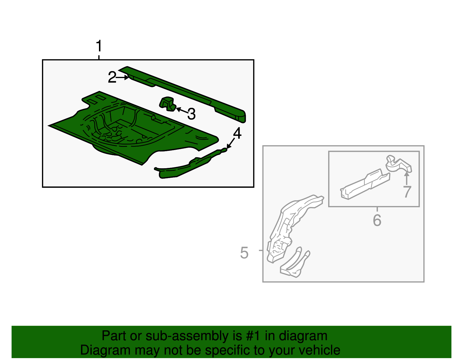 Rear Compartment Floor Panel - GM (12335383)