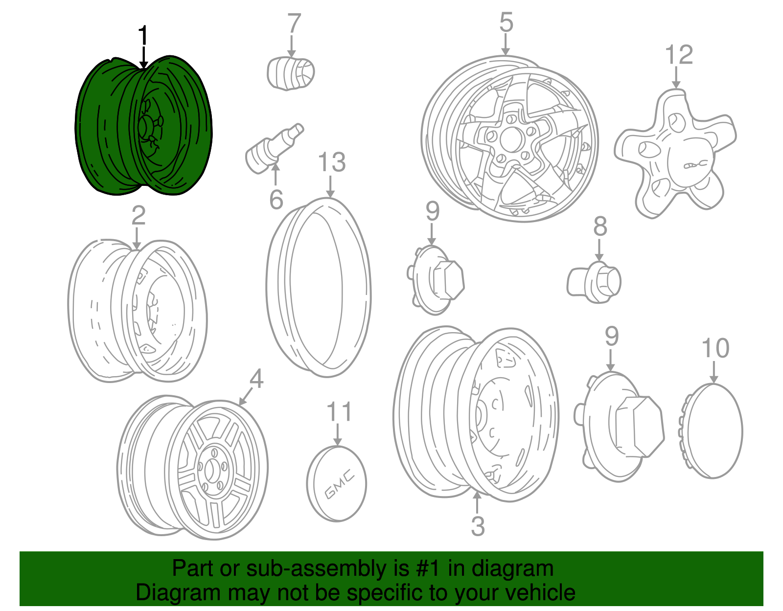 Wheel, Steel - GM (9591886)