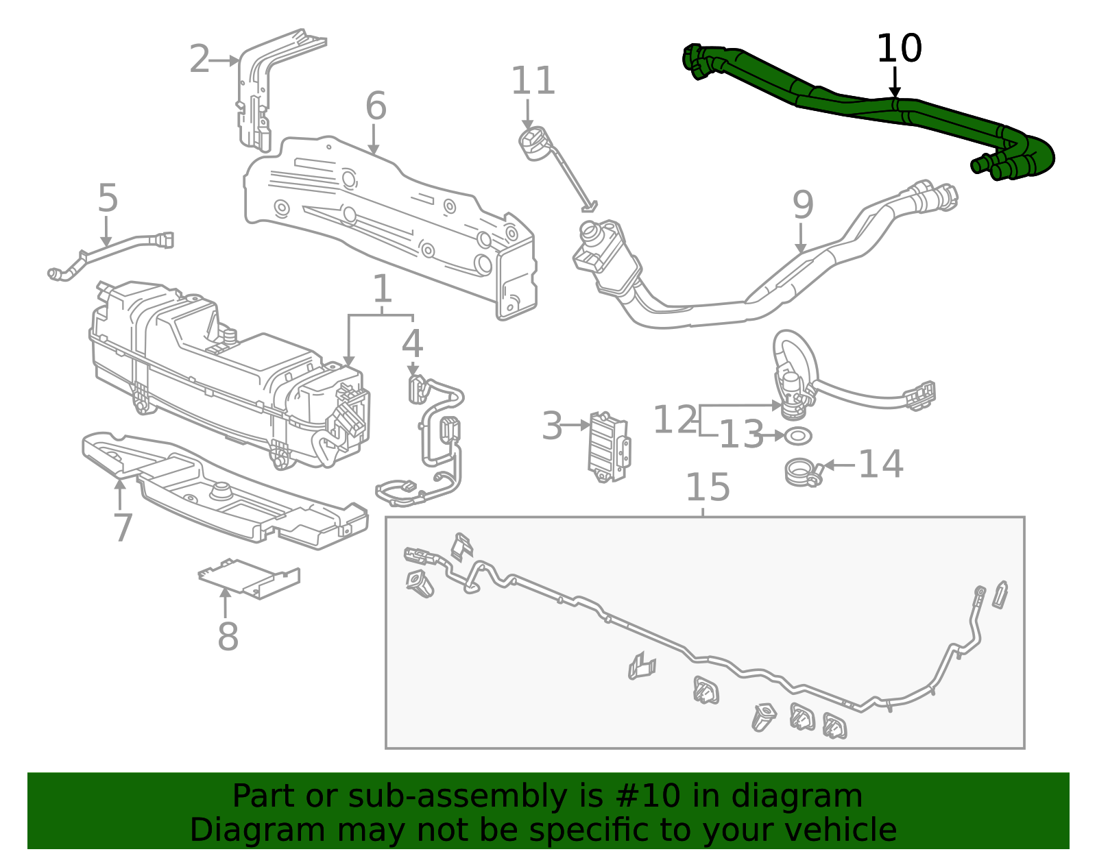 Emission Reduction Fluid Tank Filler Hose - GM (84435770)
