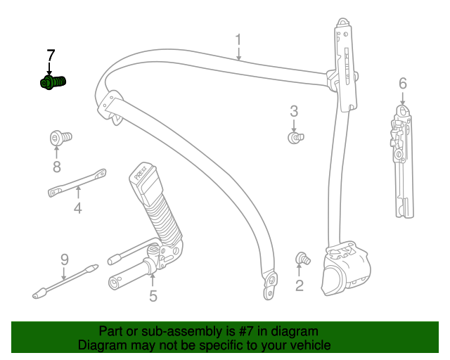 Genuine BMW 07149153503 Seat Belt Height Adjuster Bolt FREE