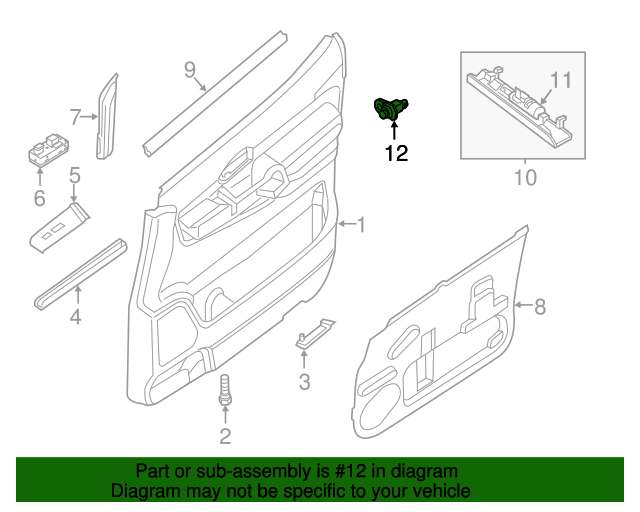 20002024 Nissan Door Ajar Switch 25360AD000 Nissan Parts Plus