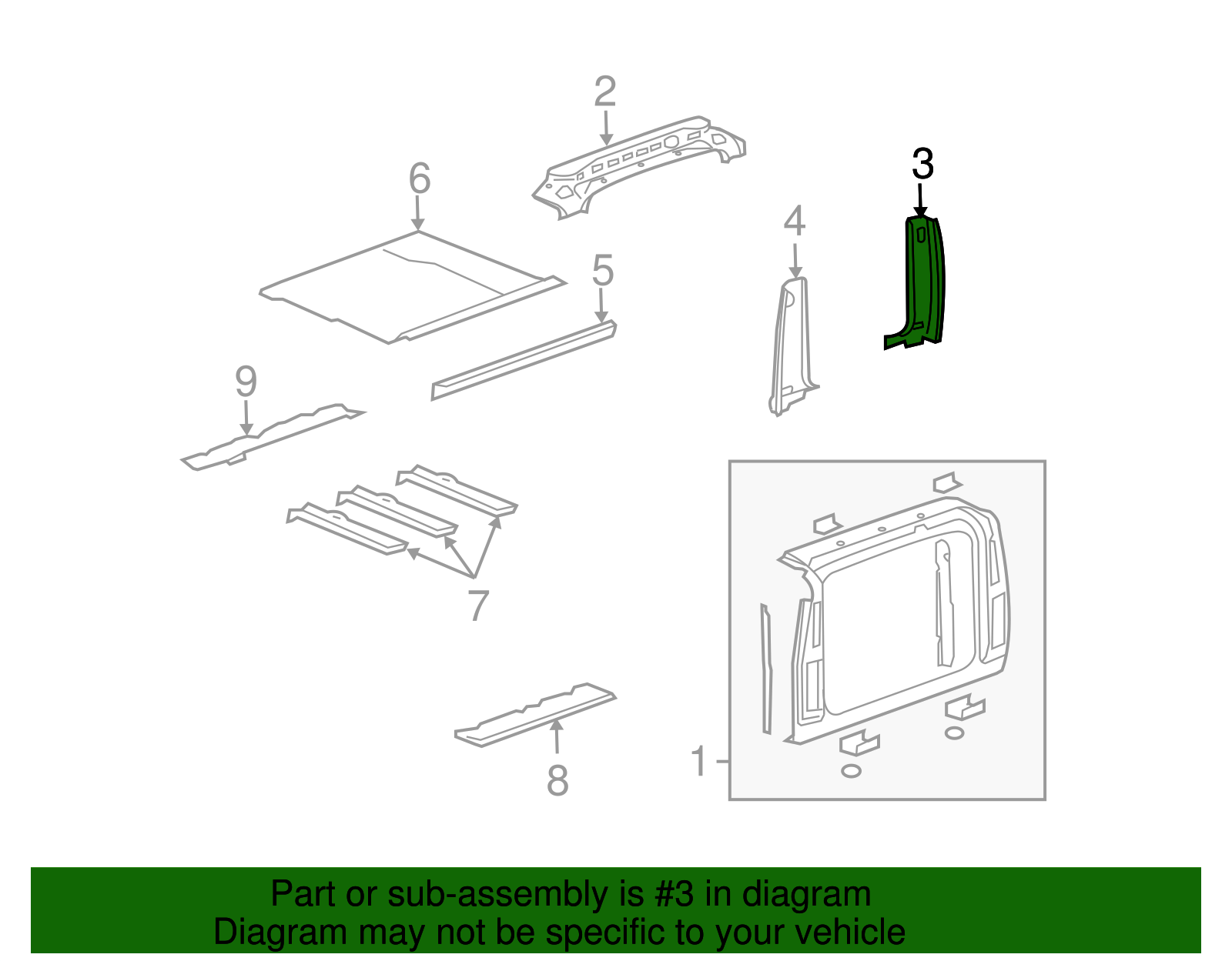 Panel-Black Body Opg Frm Side Fil Upper - GM (15148328)