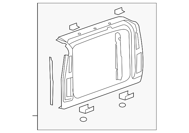 Liftgate Opening Frame with Reinforcements and Brackets - GM (89025532)