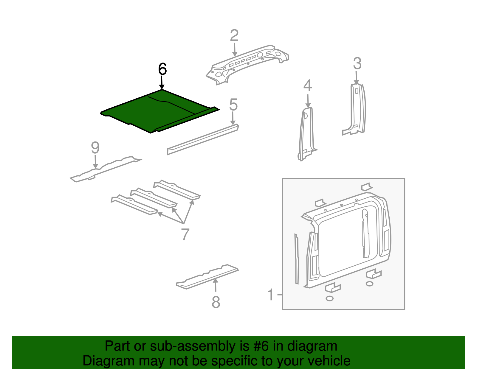 Panel Assembly, R/Floor - GM (88944252)