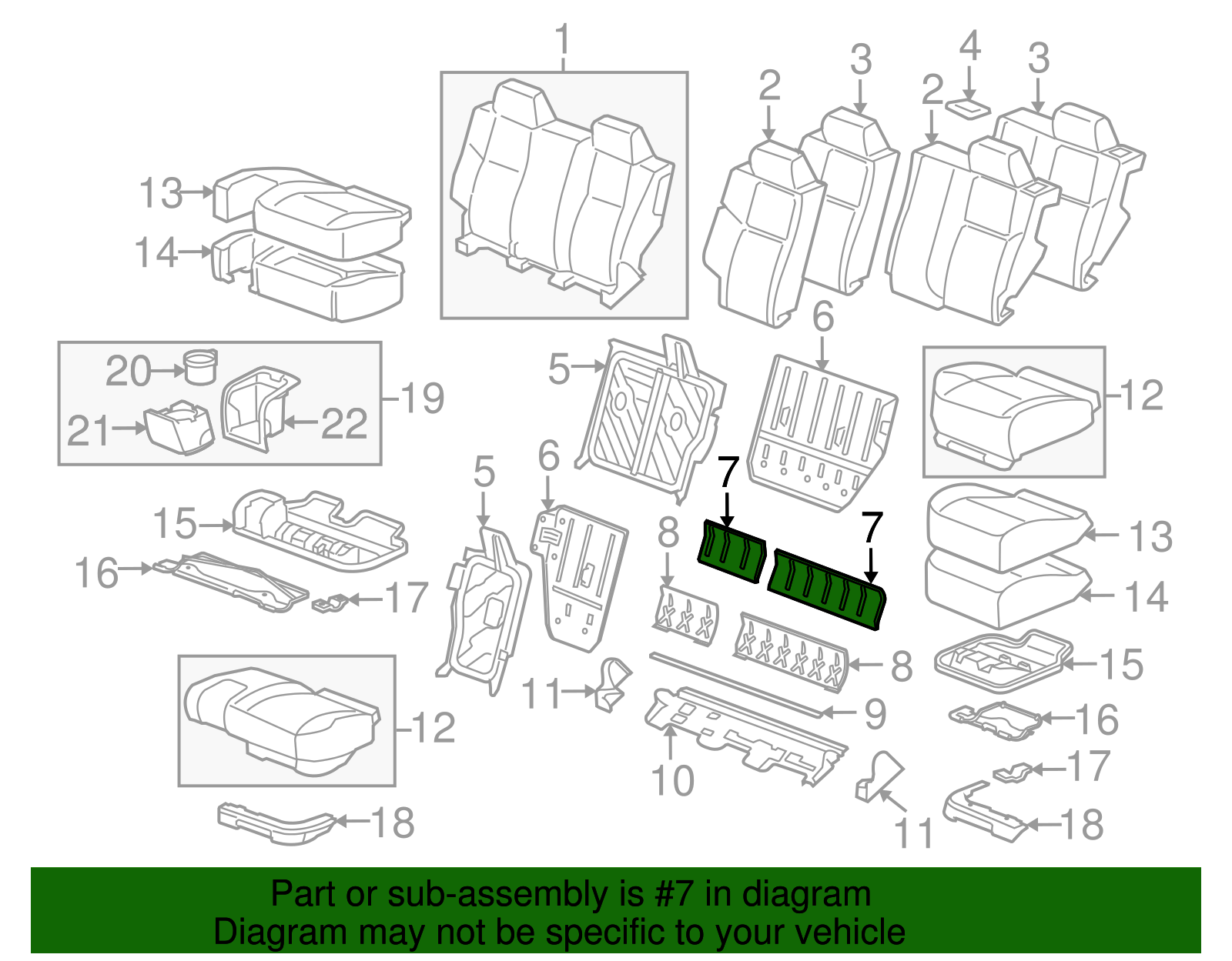 Panel, R/Seat Cushion Tr - GM (15210587)
