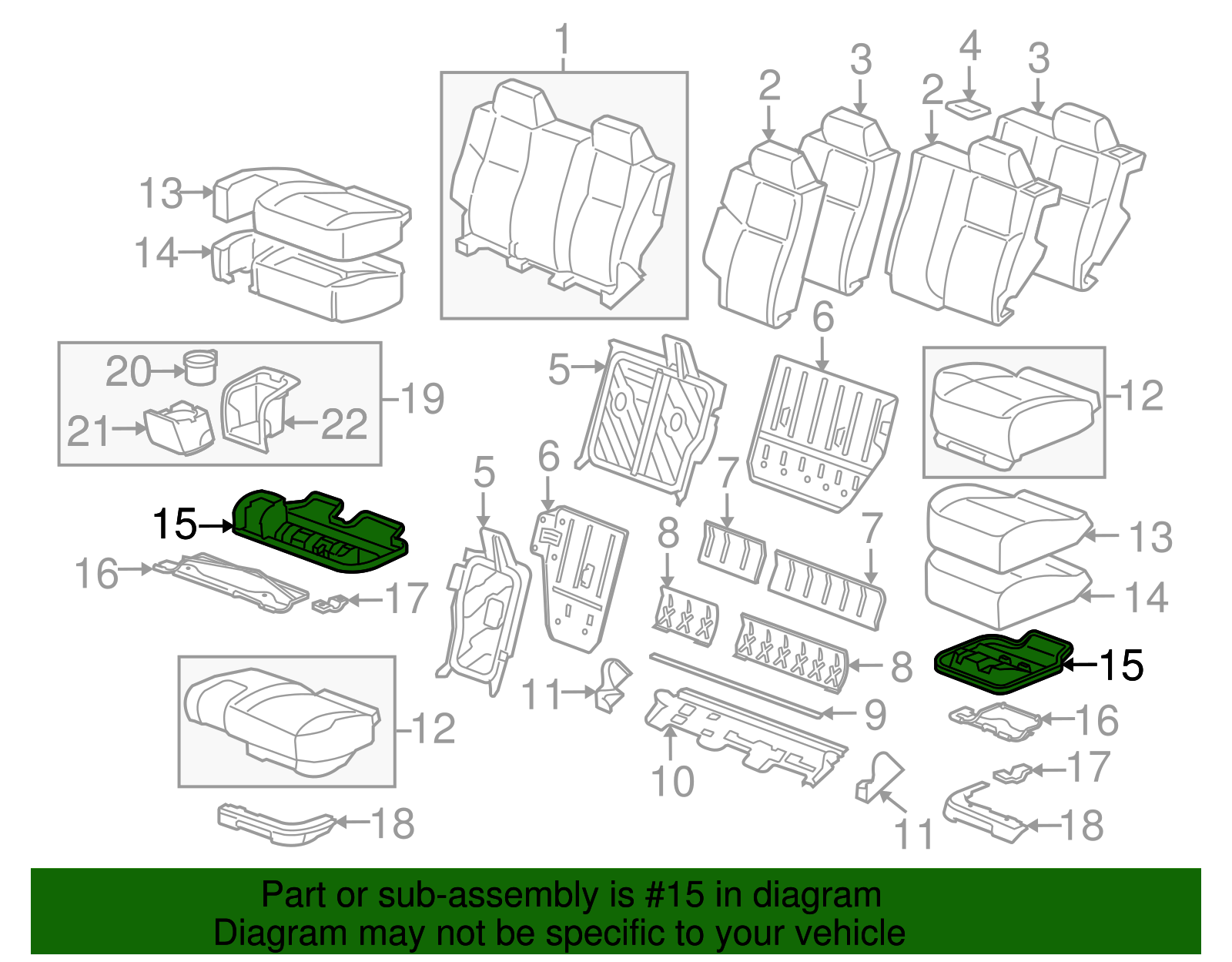 Panel-R/Seat Cushion       40% - GM (15255348)