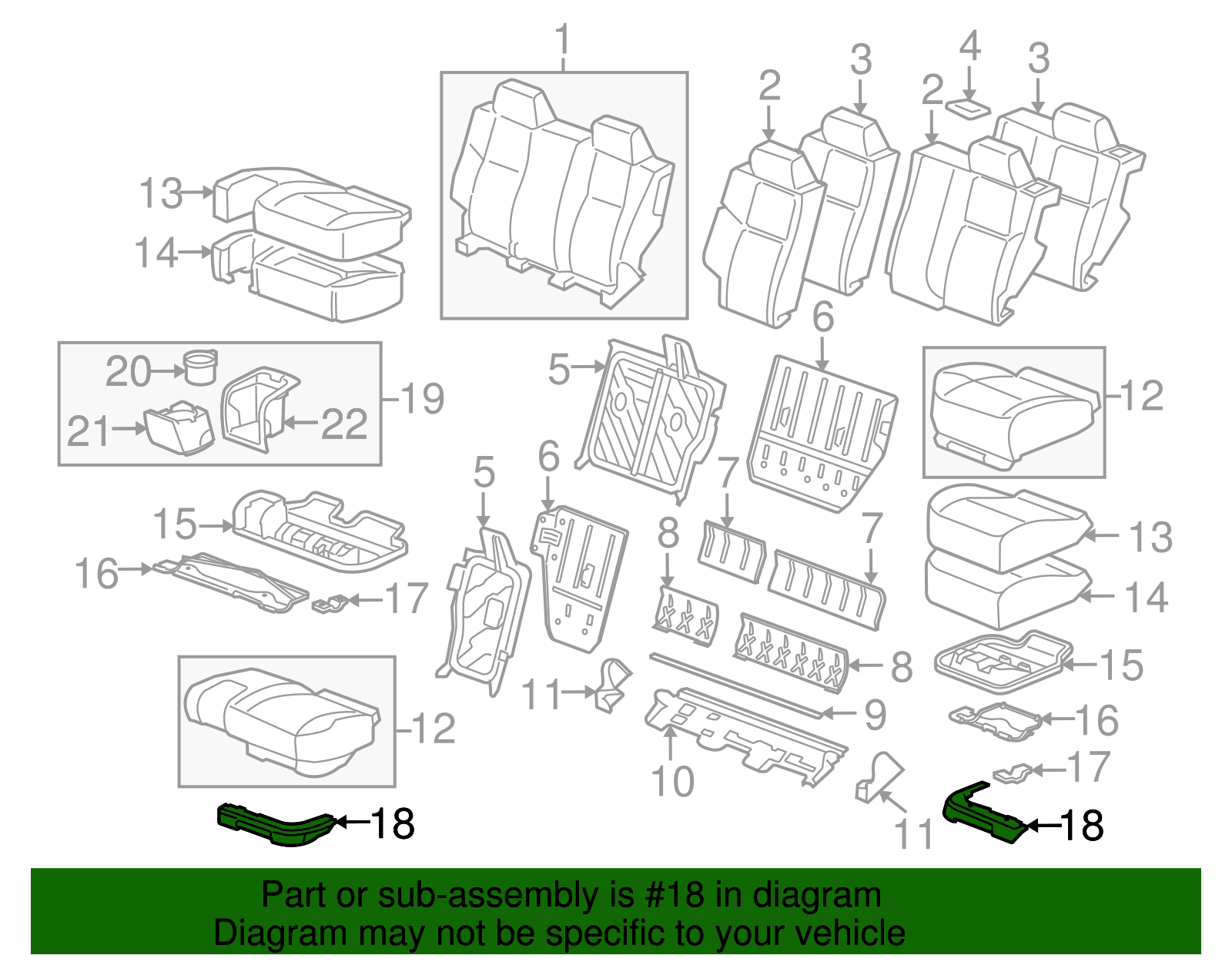 Handle, R/Seat Cushion Pull - GM (15255362)