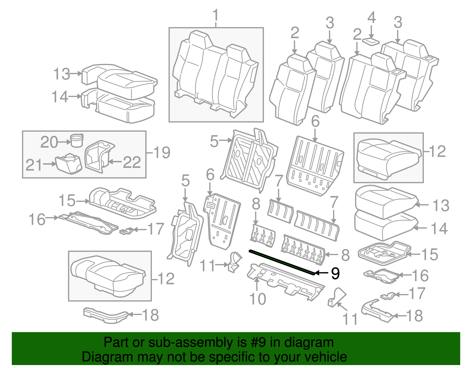 Cover, R/Seat Hge Fin - GM (15210368)
