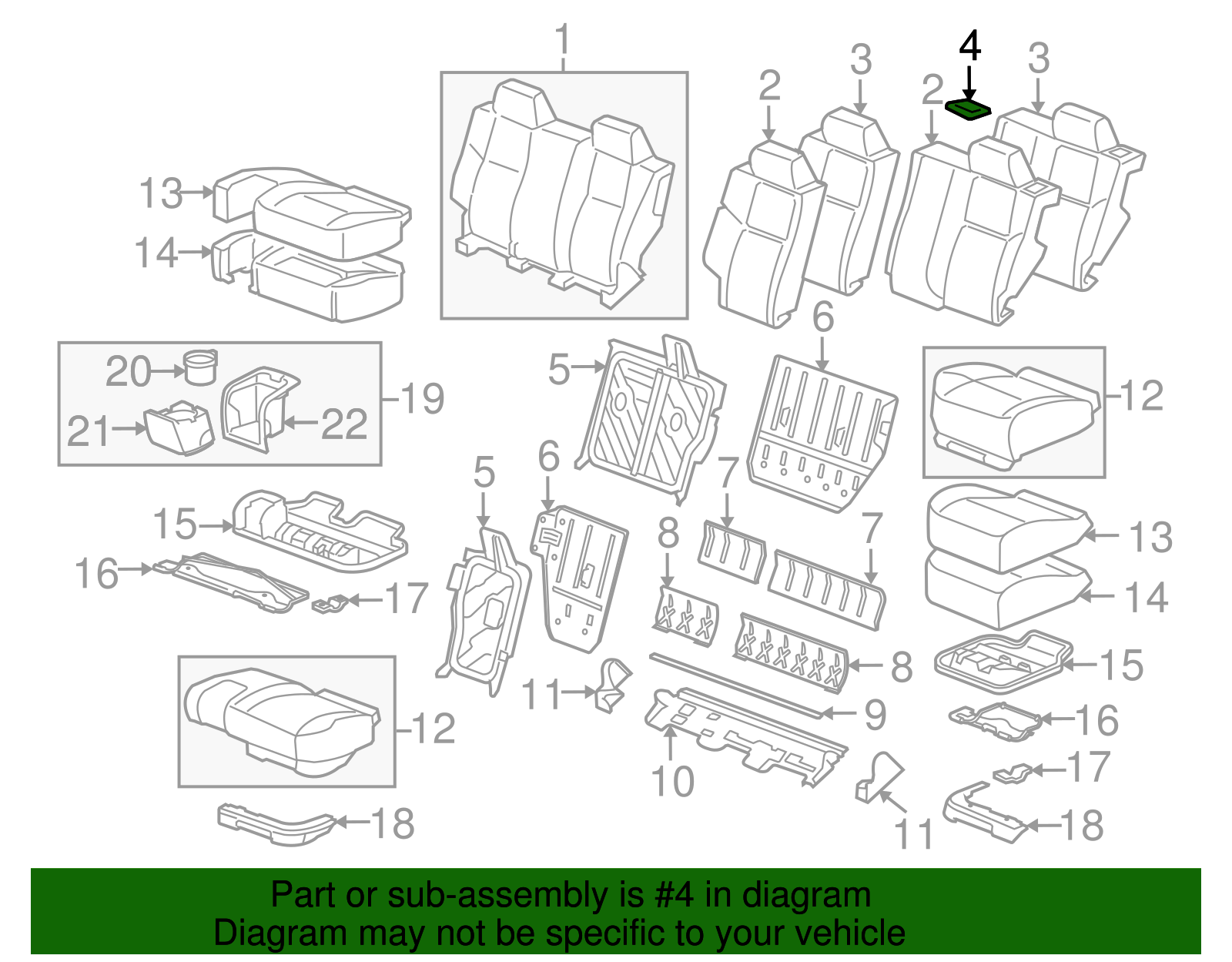 Bezel, R/Seat Shldr Belt Gde Opg - GM (15255026)
