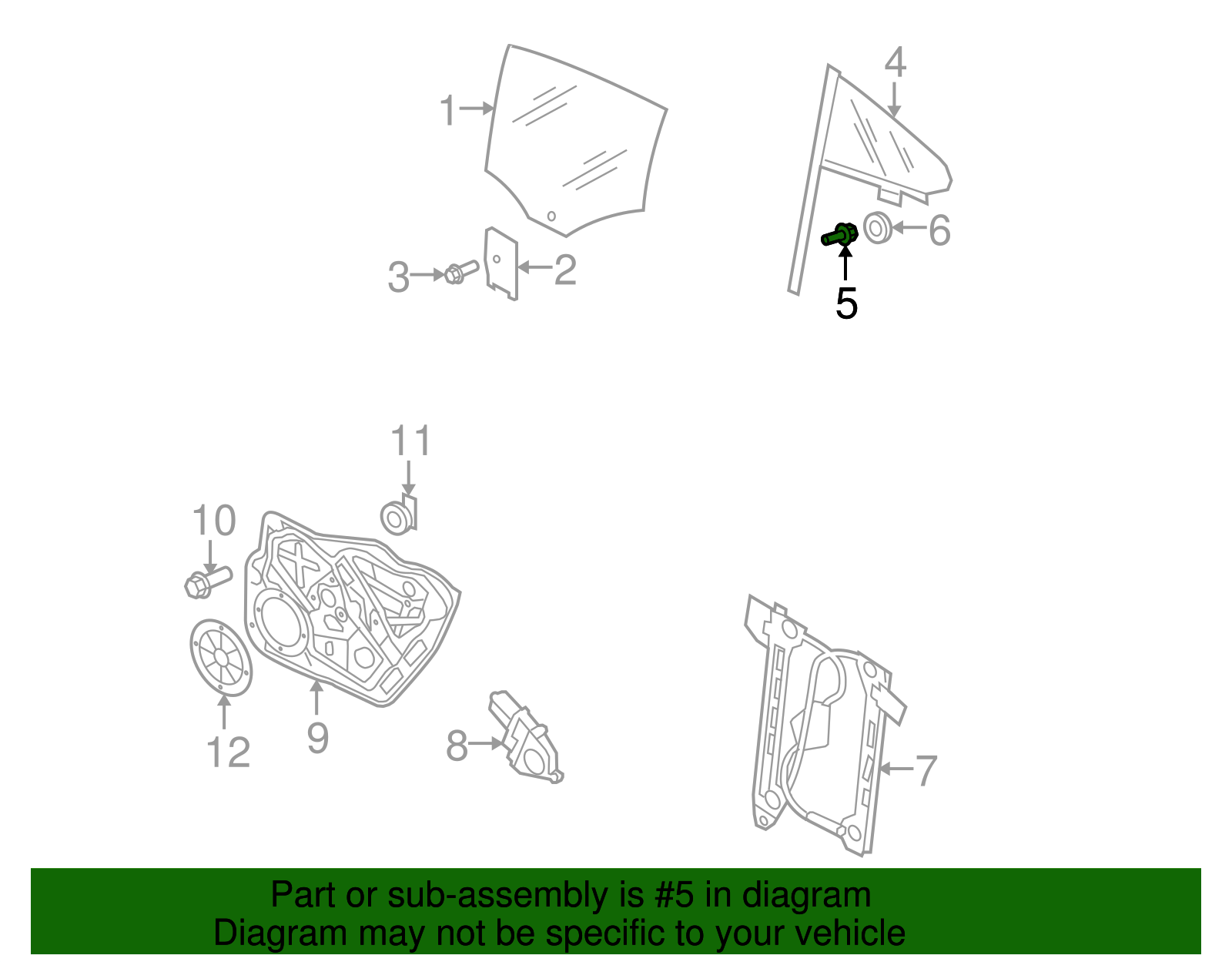 Fixed Glass Bolt - Volkswagen (N-910-145-01)