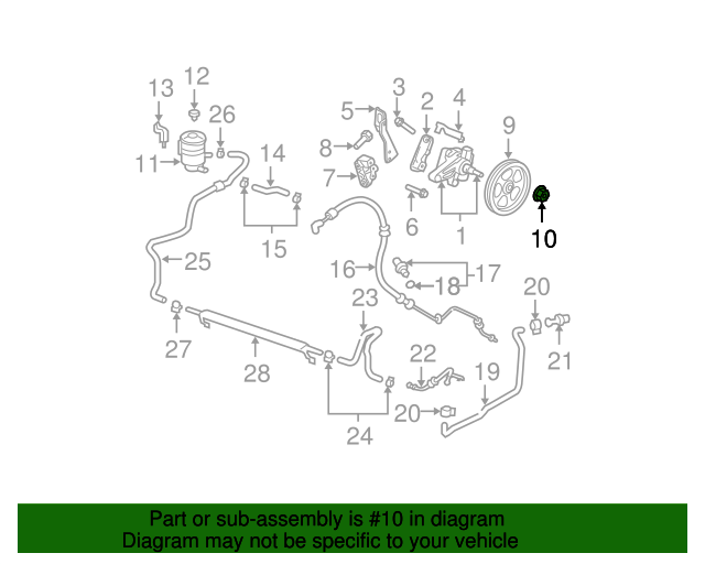 19962013 Acura Nut, Power Steering Pulley 90305PAAA01 OEM Parts Online