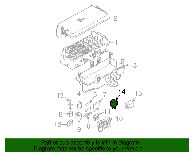 Ford 3F2Z14N089DA Relay 20052014 Ford Mustang OEM Ford Parts