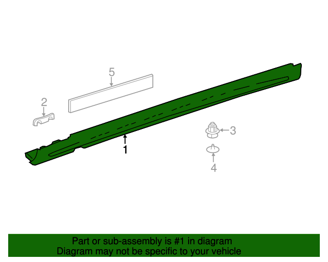 222-698-31-00-9999 - Rocker Molding 2014-2020 Mercedes-Benz  