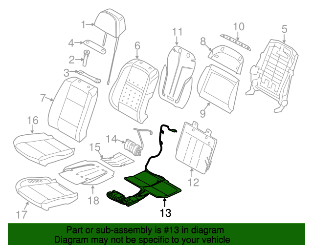 Genuine BMW 52107317080 Lumbar Support FREE Shipping on Most