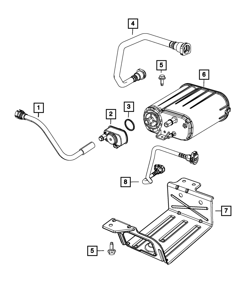 Mopar 04891780AB - Canister Del Vapore (Serbatoio Carboni Attivi) Ricambio Originale OEM