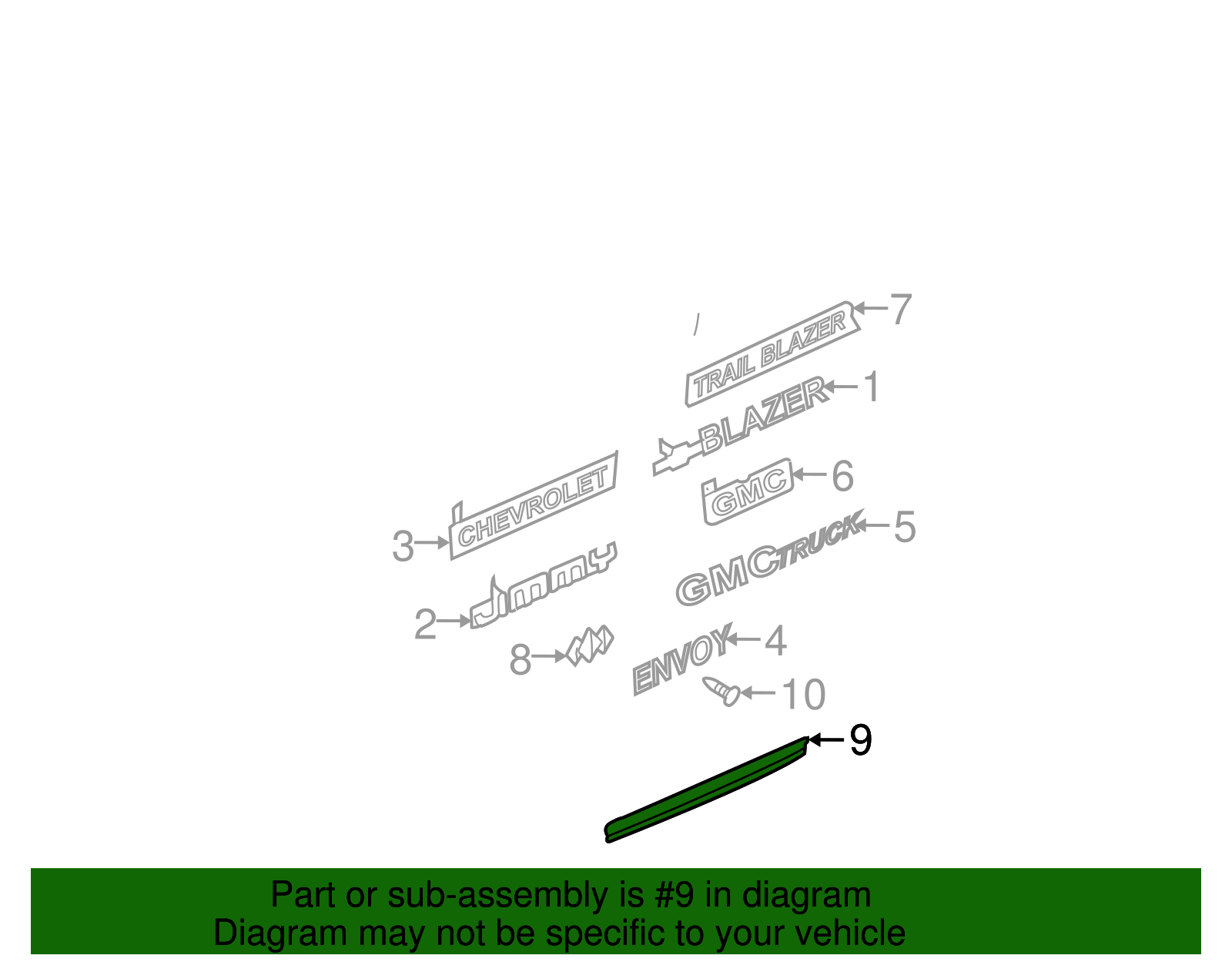 Lower Molding - GM (88935310)
