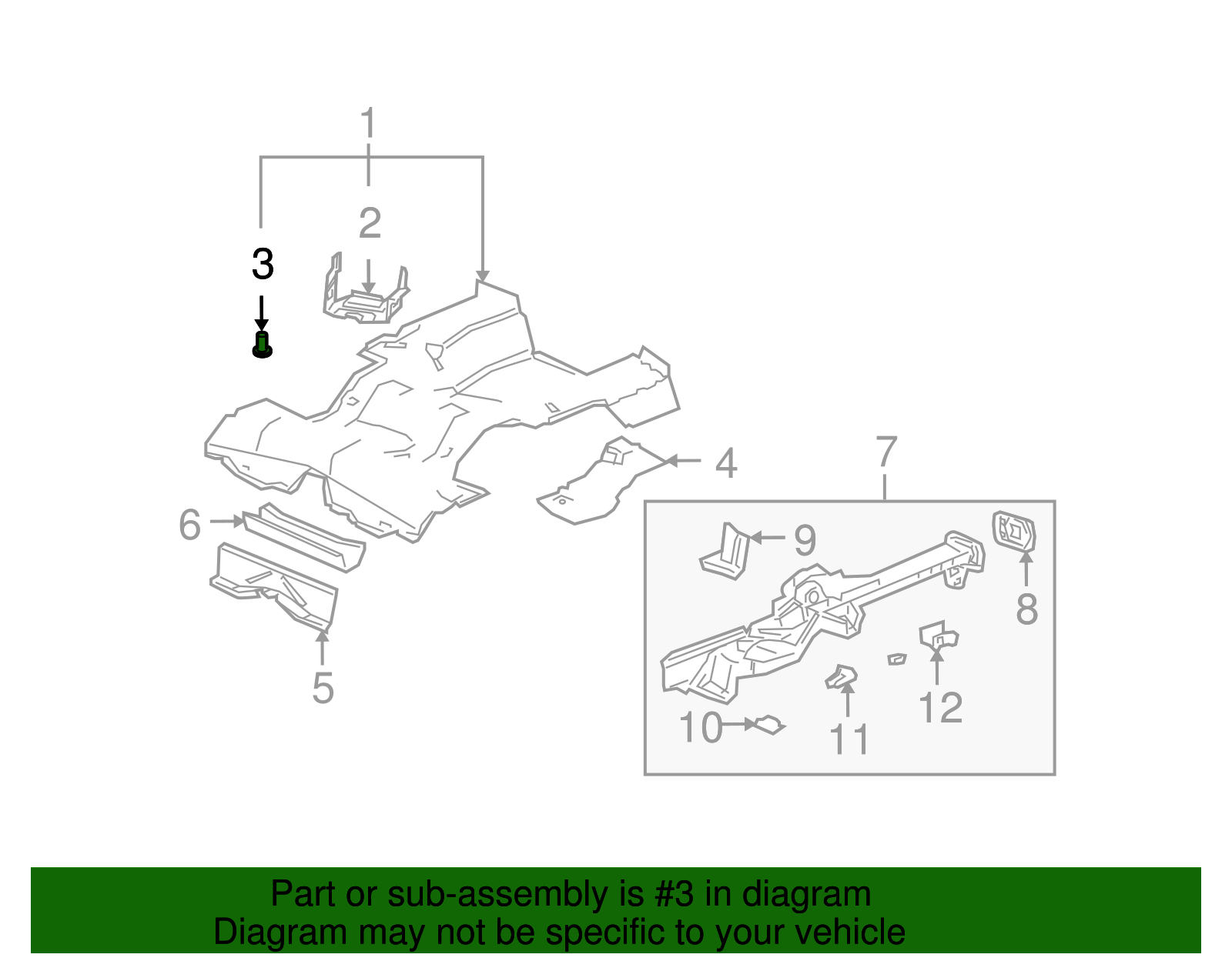 Stud Assembly-R/Seat Belt Weld - GM (10127816)