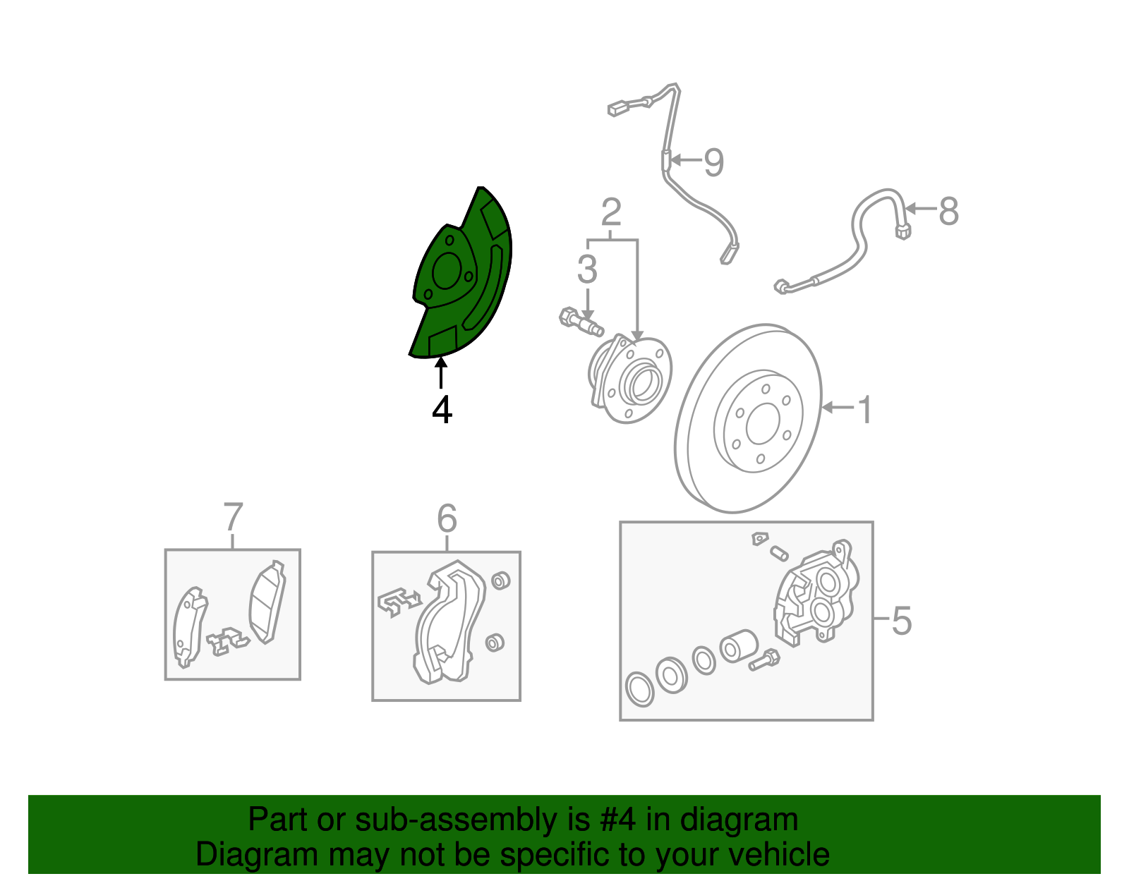 Front Brake Shield - GM (10390112)