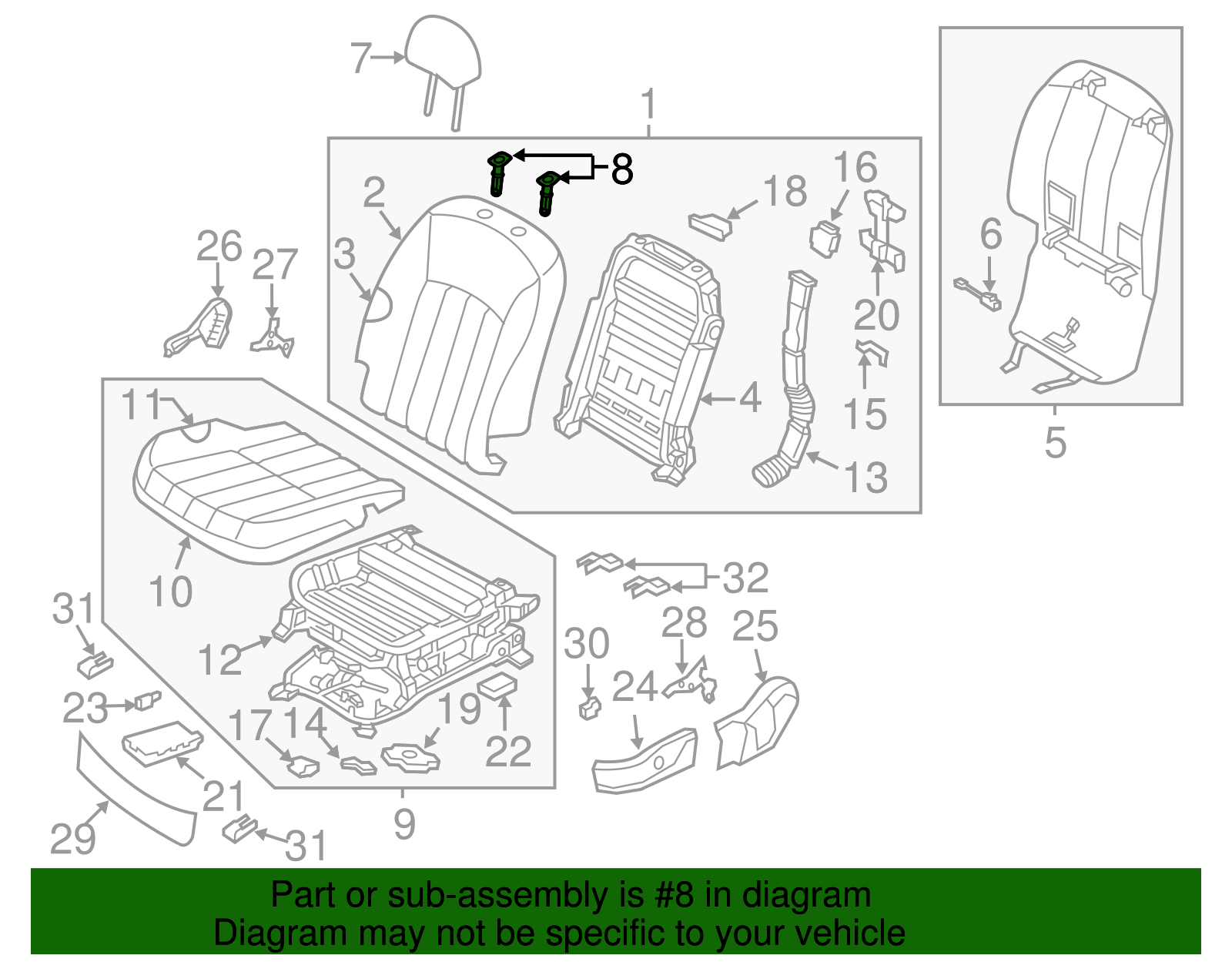 88375-3N000-SH - Headrest Guide - 2011-2013 Hyundai Equus | World OEM ...