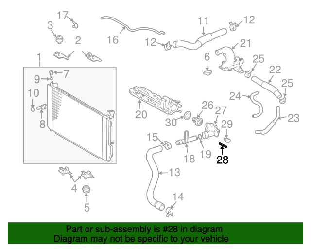 20062007 Toyota Highlander Thermostat Housing Stud 9008011541